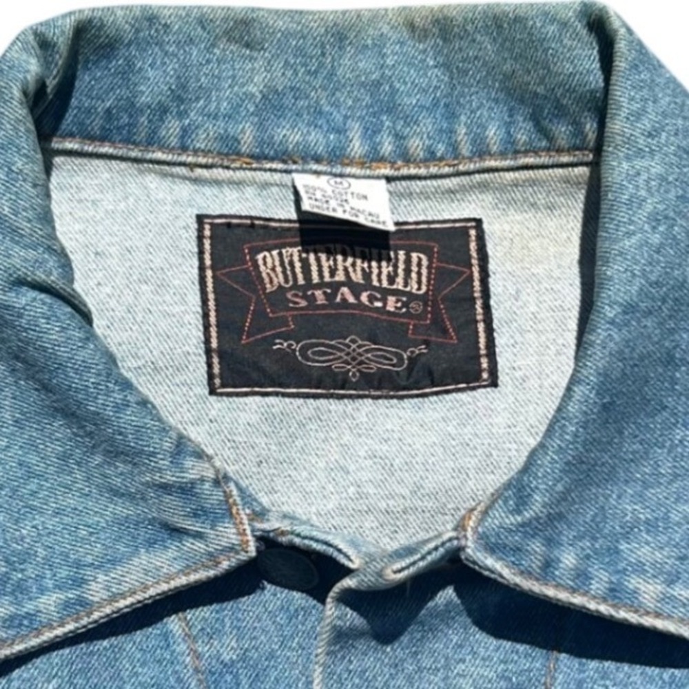 Vintage Butterfield Stage In-N-Out Burger Denim Jacket Medium Wash Mens M - Picture 3 of 7